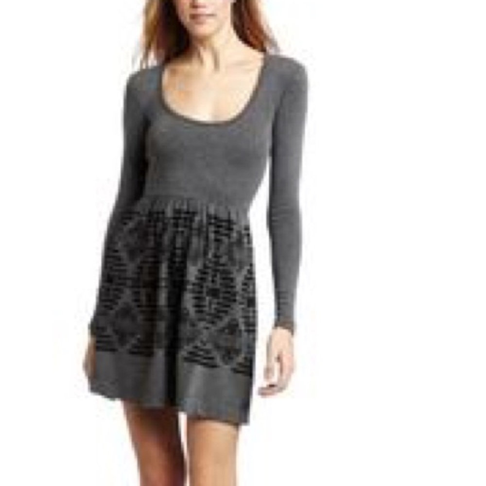 French Connection "Jubilee" Grey Jacquard Dress